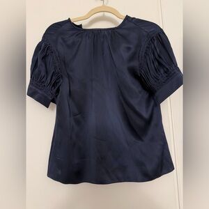 Rebecca Taylor blue silk blouse